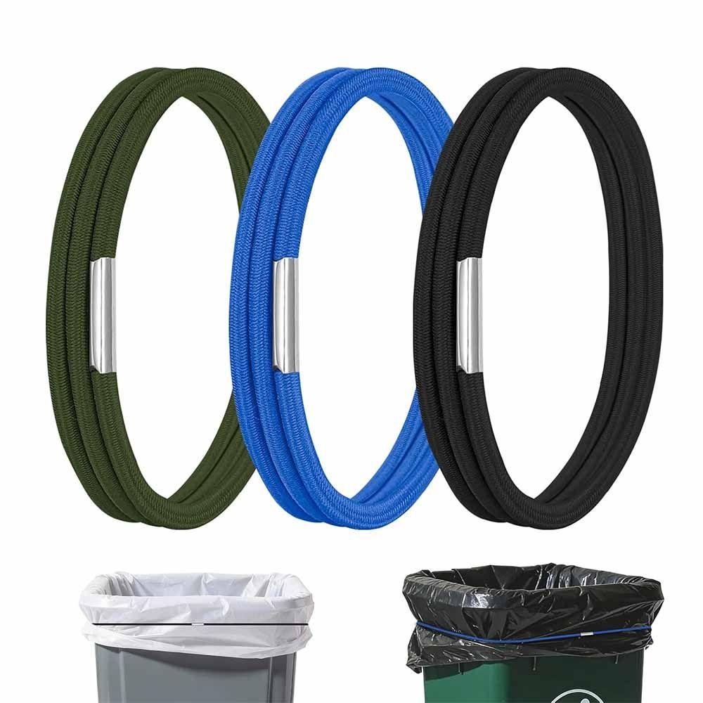 3Pcs Colorful Garbage Can Bands Durable Rubber Bands Universal Fit Trash Can Bands  Household