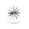 Stainless Steel Wall Clock Luxury Modern Decorative Home Decor for Living Room, Bedroom,
