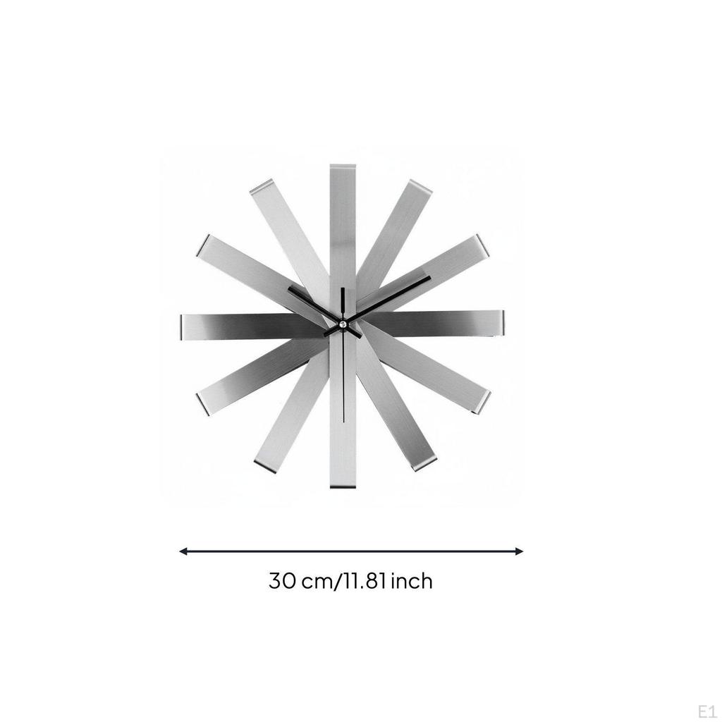 Stainless Steel Wall Clock Luxury Modern Decorative Home Decor for Living Room, Bedroom,