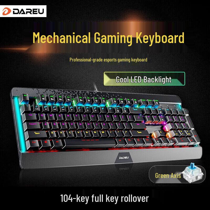 DAREU LK169 Wired Mechanical Gaming Keyboard with Wrist Rest