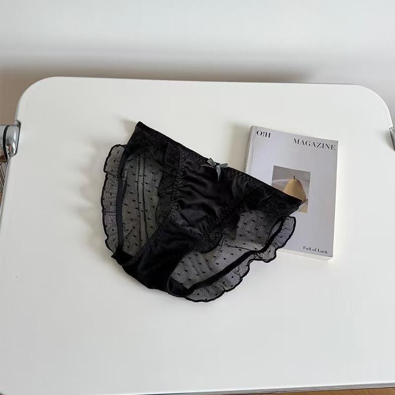 Triangle cup natal thin underwear women's big breasts show small and thin lace bra sexy pure desire without steel ring