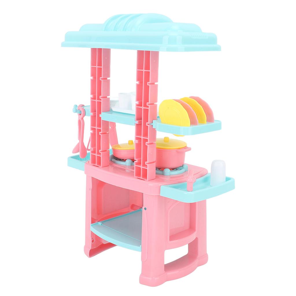 48 PCS Kitchen Toys Set Integrated Realistic Interesting Immersive Smooth Edges Interactive Play Kitchen Set for Pretend Play