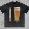 Tričko Pivo a Cigareta, Alkohol Vtipné Urážlivé Sarkastický Humor Provokativní Oblečení Dank Memes