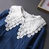 Lace Novelty Fake Collar for Women Shirt Front Ties Detachable Collar Stand Dress Sweater Girls False Collar