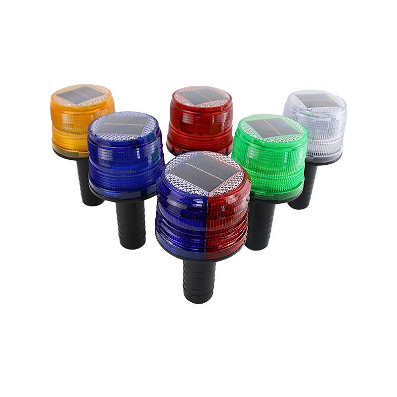 LED Solar Traffic Cone Warning Light for Construction and Marine Use