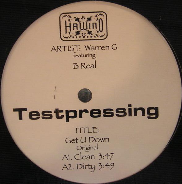 12-дюймовая пластинка WARREN G BREAL Get U Down HAW10508 US Rap HipHopRB Б/у