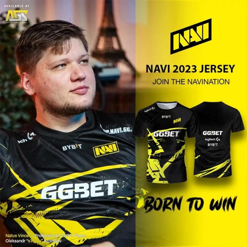 S1mple Jersey CSGO Men's and Women's Sports Short-Sleeve T-Shirts CS2 Major Esports  Training Uniform Fan Gift