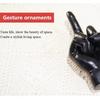 Black Gold Middle Finger Gesture Polyresin Sculpture Modern Home Decor Accessory