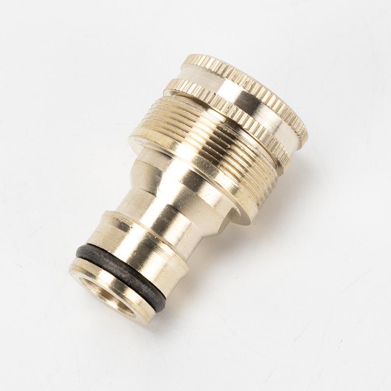 Copper Quick-Connect Faucet & Pipe Connector with Internal/External Thread - Fits 4mm & 6mm.