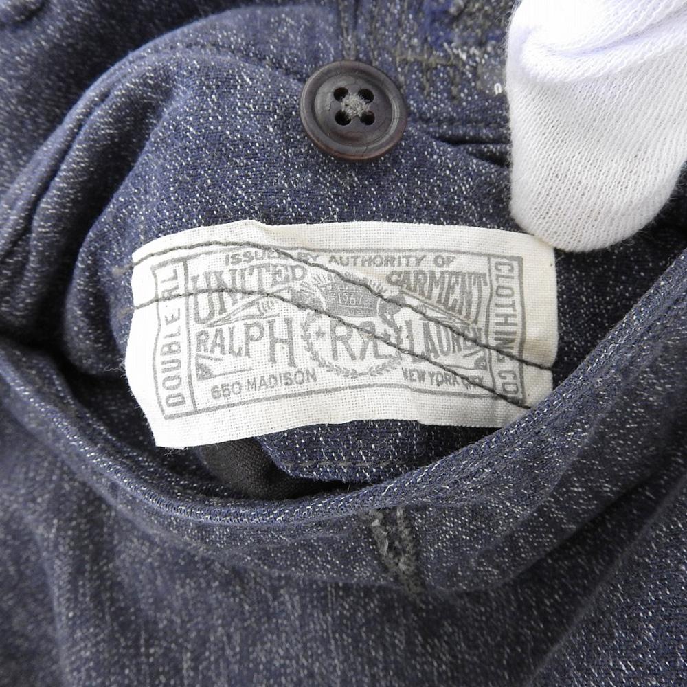 RRL Repaired Jaspe Field Chino Pants, Men's, Indigo, Size 32x30 Bottoms 32x30 IndigoUsed