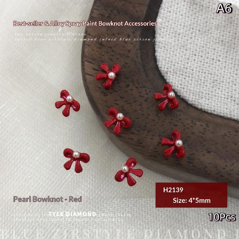 10Pcs Bow Mini Nail Art Nail  Bowknot Nails Decals Nails Art Design Nail Charm Nail Art Decoration Accessories