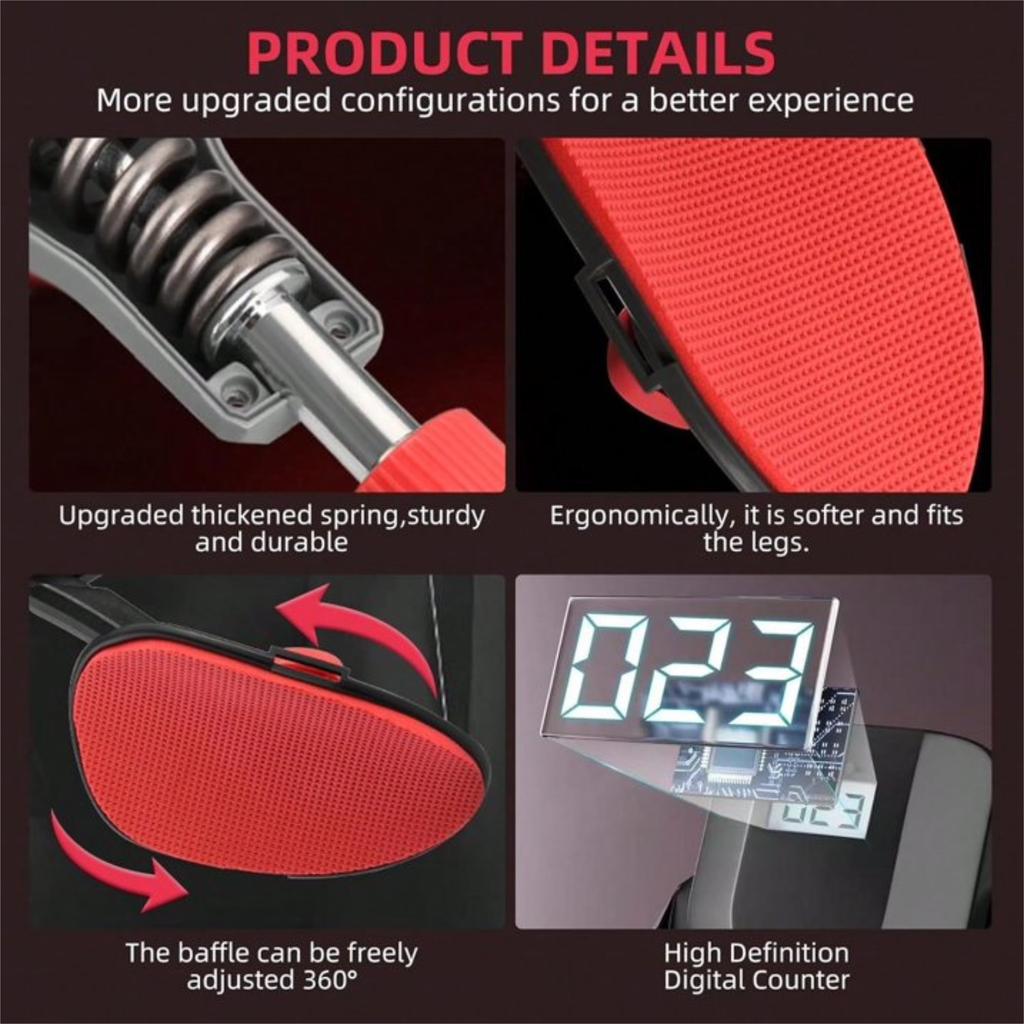 77 LB Adjustable Resistance Inner Thigh Exerciser, Leg And Inner Thigh Exercise Equipment With Counter