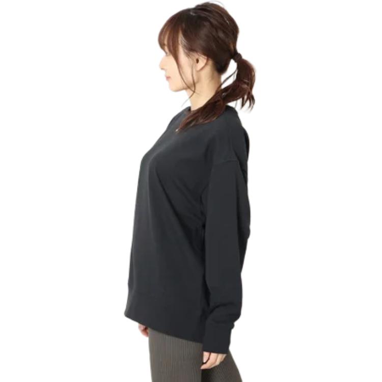Nike Women'ss Logo Knit Crewneck Pullover Sweatshirt Black DD5468-010