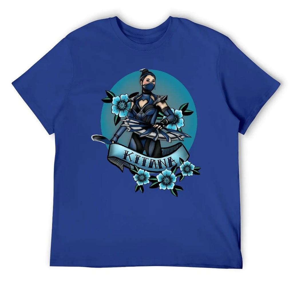 Kitana Mortal Kombat Old School Tattoo St T-shirt Harajuku Movement Top Tee Unique Leisure Humor Graphic USA Size