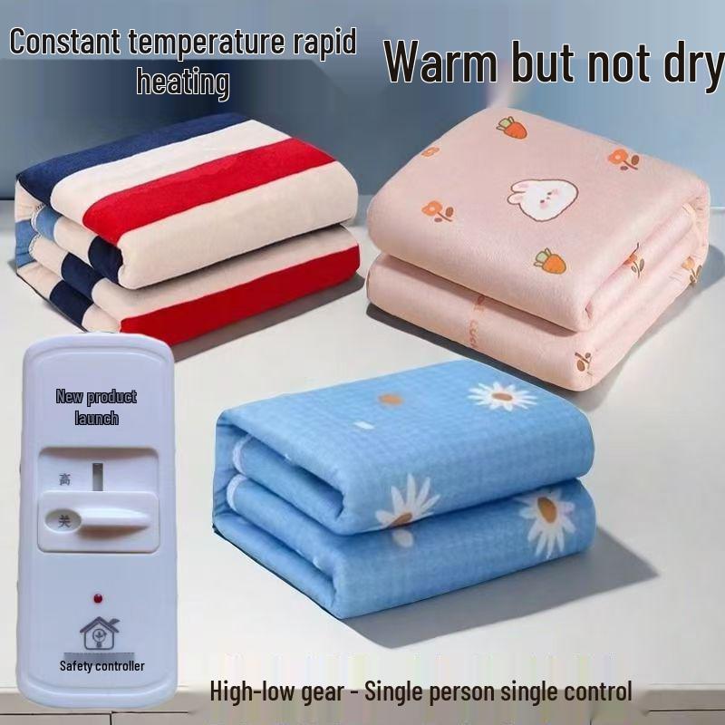 

Графеновое электрическое одеяло для студентов общежития, регулируемая температура с двойным управлением, для одинарного/двойного использования. 0.7x1.5m