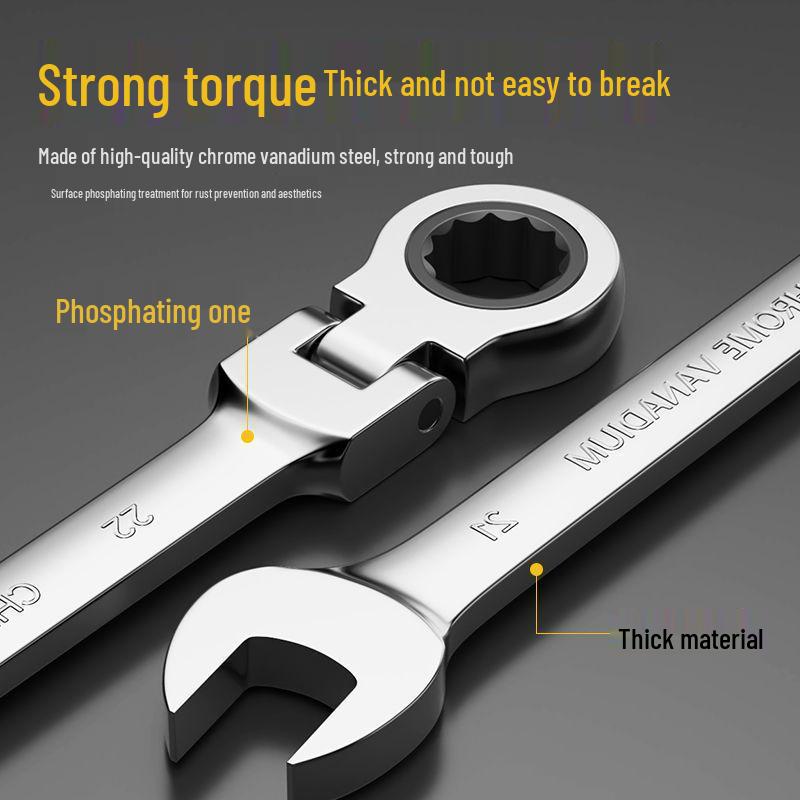 Sada oboustranných reverzibilních rychloupínacích ráčnových klíčů: Nastavitelný, Otevřený konec, Torx, Nástroj pro opravu automobilů.