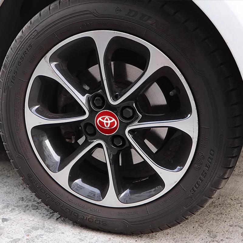 4Pc 56mm TRD GR Sport Car Wheel Center Hub Cover Cap Sticker Decal For Toyota Prius Corolla Yaris Prado Land Cruiser Accessories