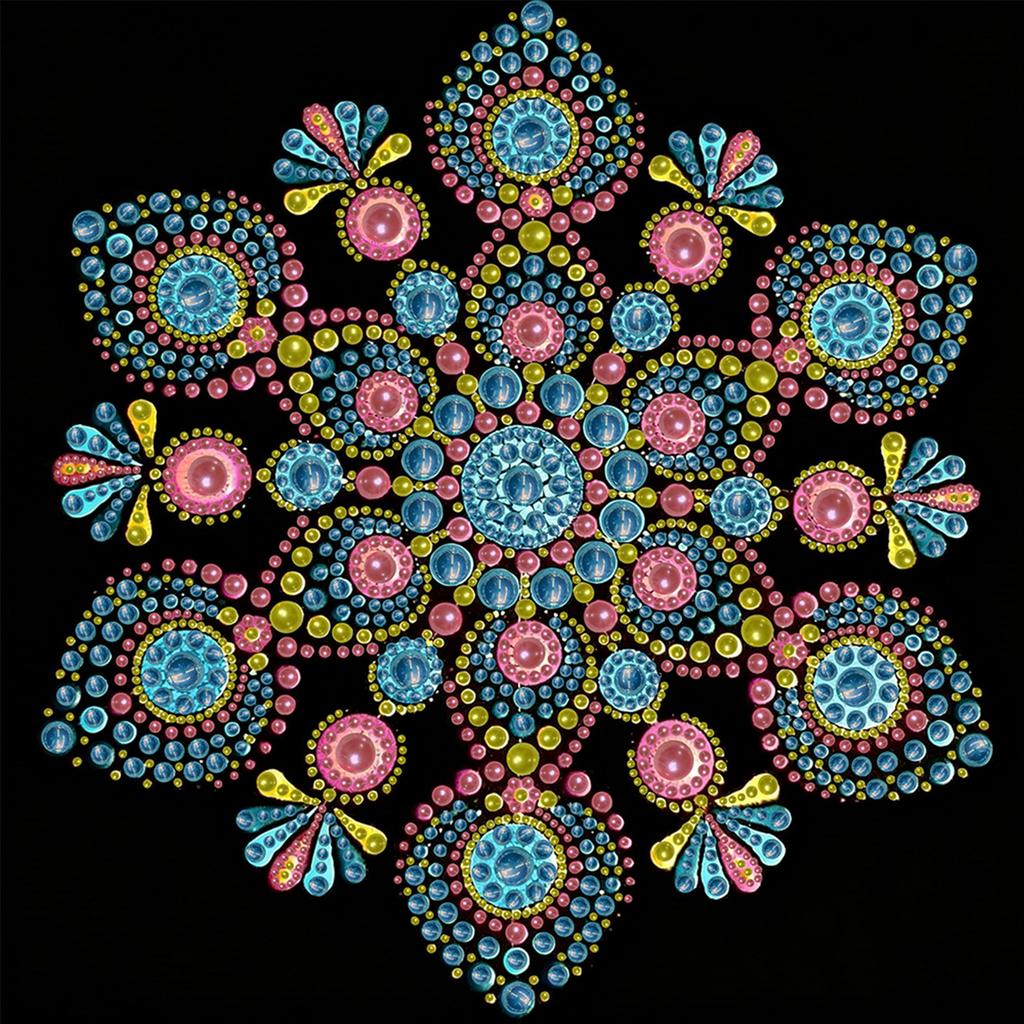 Gör-det-själv Mandala Pärlmålning Konstkit 25x25cm Pärlkonstmålning Utan Ram för Vuxna Nybörjare Hemväggdekor