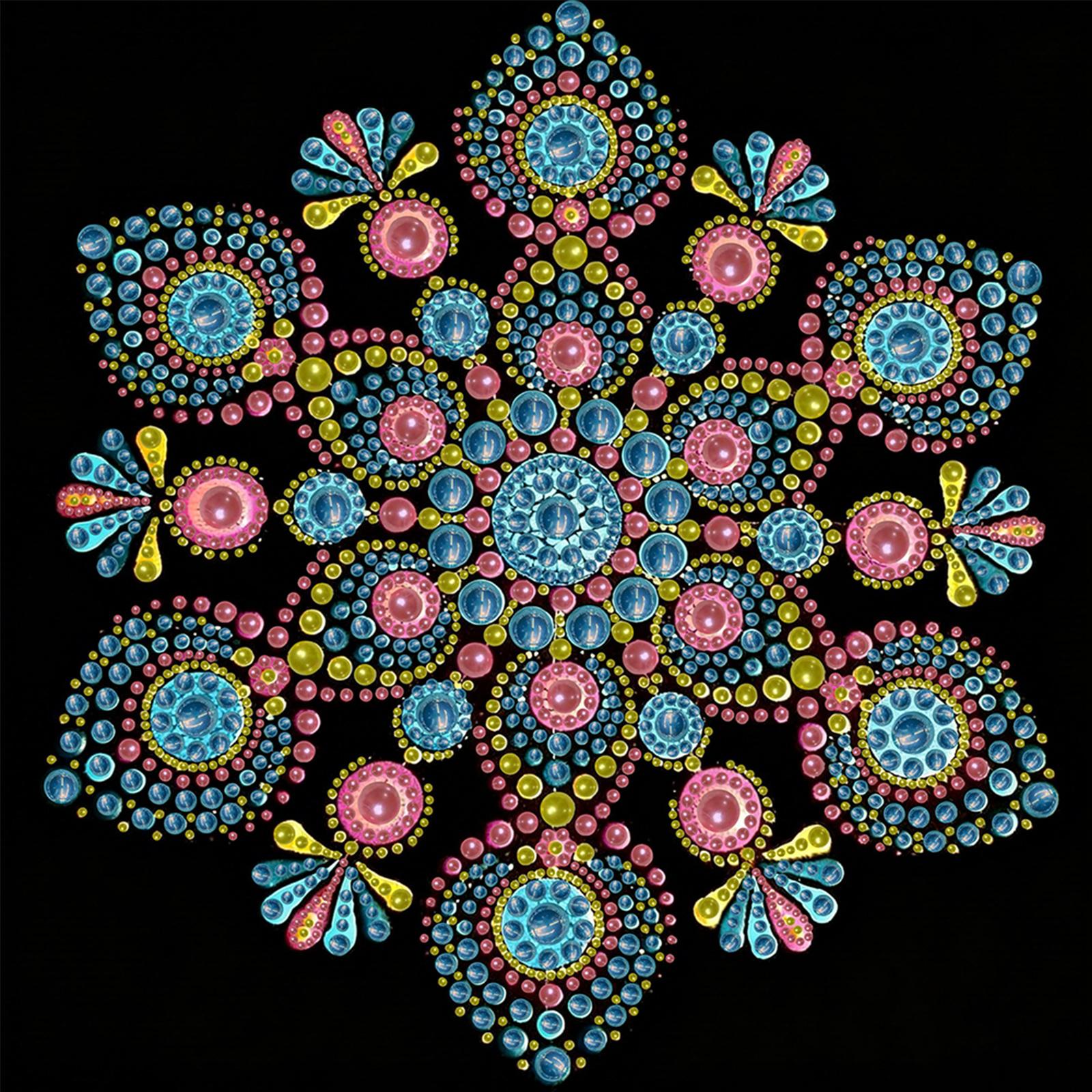 

DIY Mandala Pearl Painting Art Kits 25x25cm Pearl Art Painting Without Frame for Adults Beginners Home Wall Decor