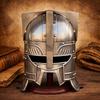 Medieval Knight Crusader Helmet Handcrafted Steel Armor Helmet for Decor, Cosplay Collectors Gift