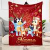 Christmas Friends Celebration Personalized Name Blanket Lightweight Customizable Blanket Comfortable Great for Chair Bed Sofa Living Room