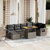 VidaXL Garden Lounge Set with Cushions 8 Pcs, Patio Sofas, Patio Furniture Set, Outdoor Furniture, Grey 3275713