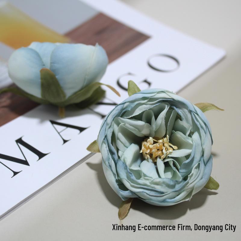 Rose & Camellia Bud Artificial Flowers DIY Hairpin Headwear for Weddings & Festivals
