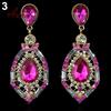 Smart Teardrop Shape Rhinestone Big Drop Dangle Earrings Gift