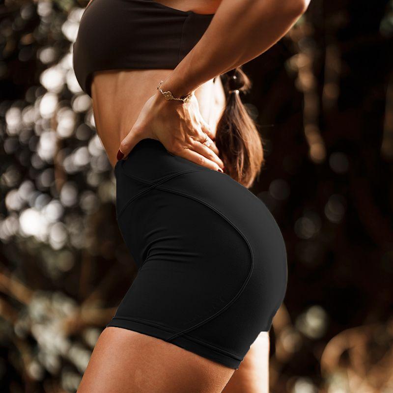 Irongirl Yoga Shorts Women's High Waist Peach Hip Belly Contracting Sports Tights Sexy Hip Lifting Fitness Shorts