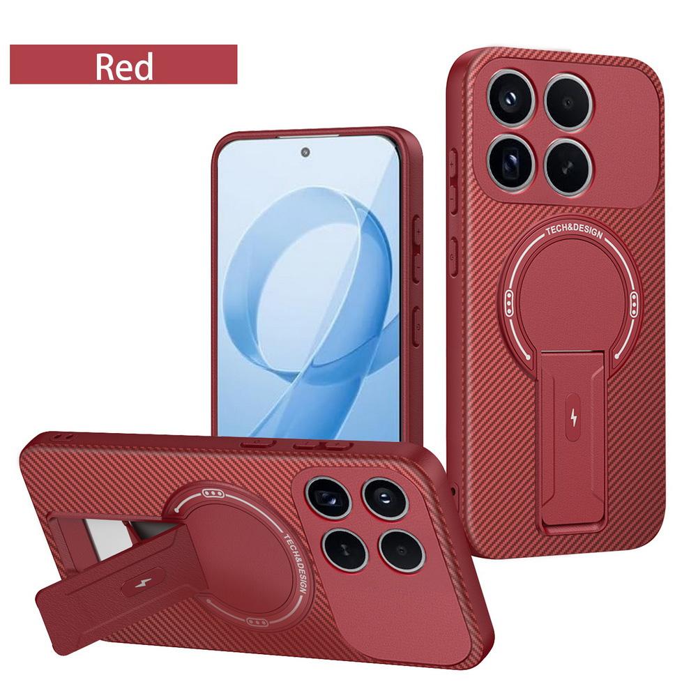 

Carbon Fiber Invisible Stand Holder Built-in Magnetic Case for Poco F8 Ultra F8 Pro POCO F7 Ultra M7 X7 Pro M6 C75 C71 C65 Cover Poco F8 ultra