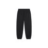 Li Ning Sports Lifestyle Series Solid Color Cuffed Fleece Warm Knitted Sweatpants Men Bottoms Black AKLTB27-5