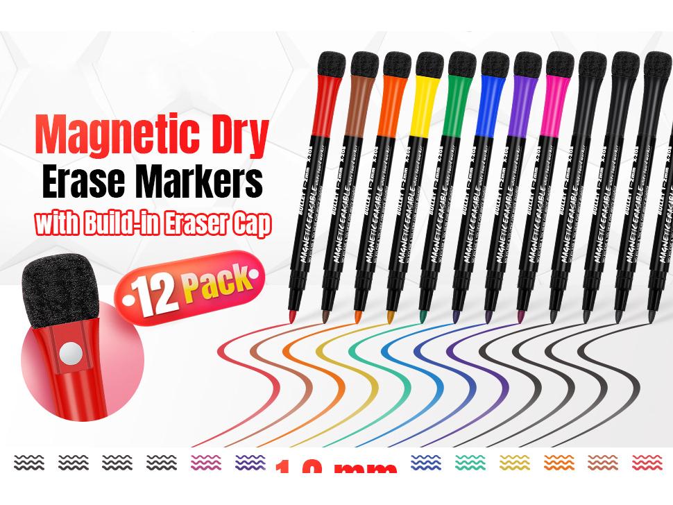 Eco-Friendly Water-Based Whiteboard Markers for Kids – Easy Erase, Bold Colors, Large Tip