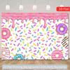 2D Donut Theme Baby Shower Party Backdrop Cloth
