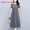 Cotton Linen Floral Midi Dress With Ruffle Details For Summer Streetwear