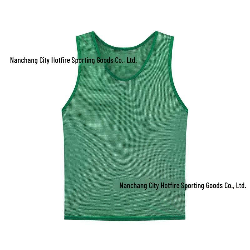Numbered Mesh Training Vest for Team Sports Competition Uniforms with Custom Logo
