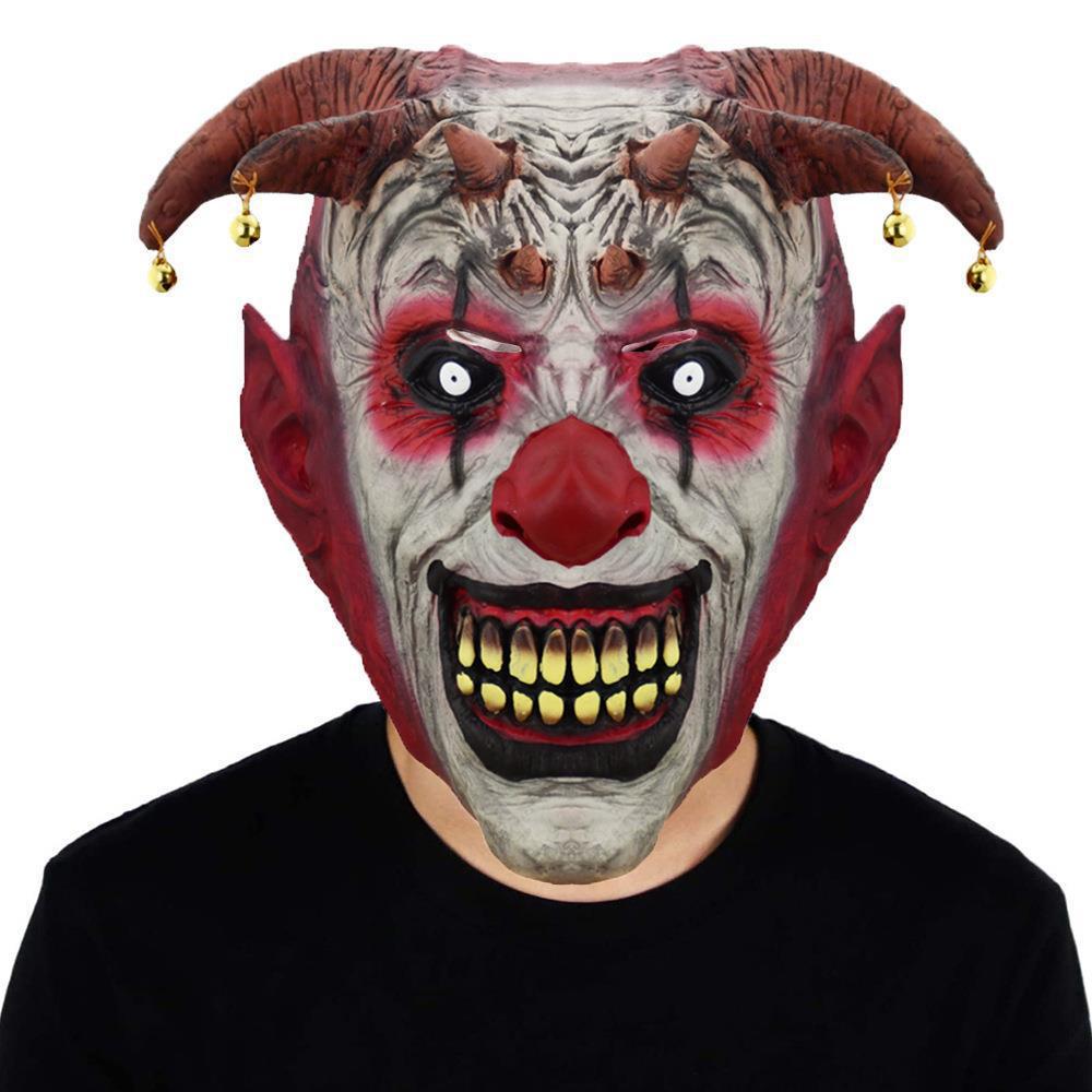 Various Clown Mask Halloween Scary Evil Clown Head Cover Costume Party Movie Cosplay Joker Mask Creepy Devil Smiling Clown Masks