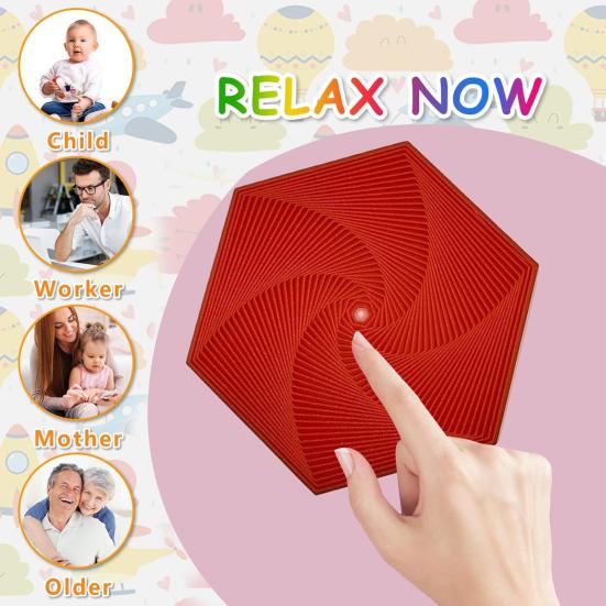 Fractal Fidget Hexagon 3D Printed Anxiety Stress Relief Kids Pocket Size Travel Adults Colorful Hexagon Sensory Toy Mindful Meditation Tool