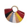 Women'S Wicker Handbag Semicircle Bags Totes Beach Straw Woven Rattan Bag Retro Rattan Bag Handknitting