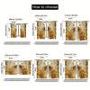 2 pieces of Golden peacock printed curtains   pole bag curtains 30*65   bedroom and living room   room decoration   home decoration