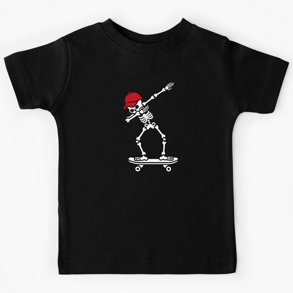 Dab dabbing skeleton skateboard skater Kids T-Shirt 140