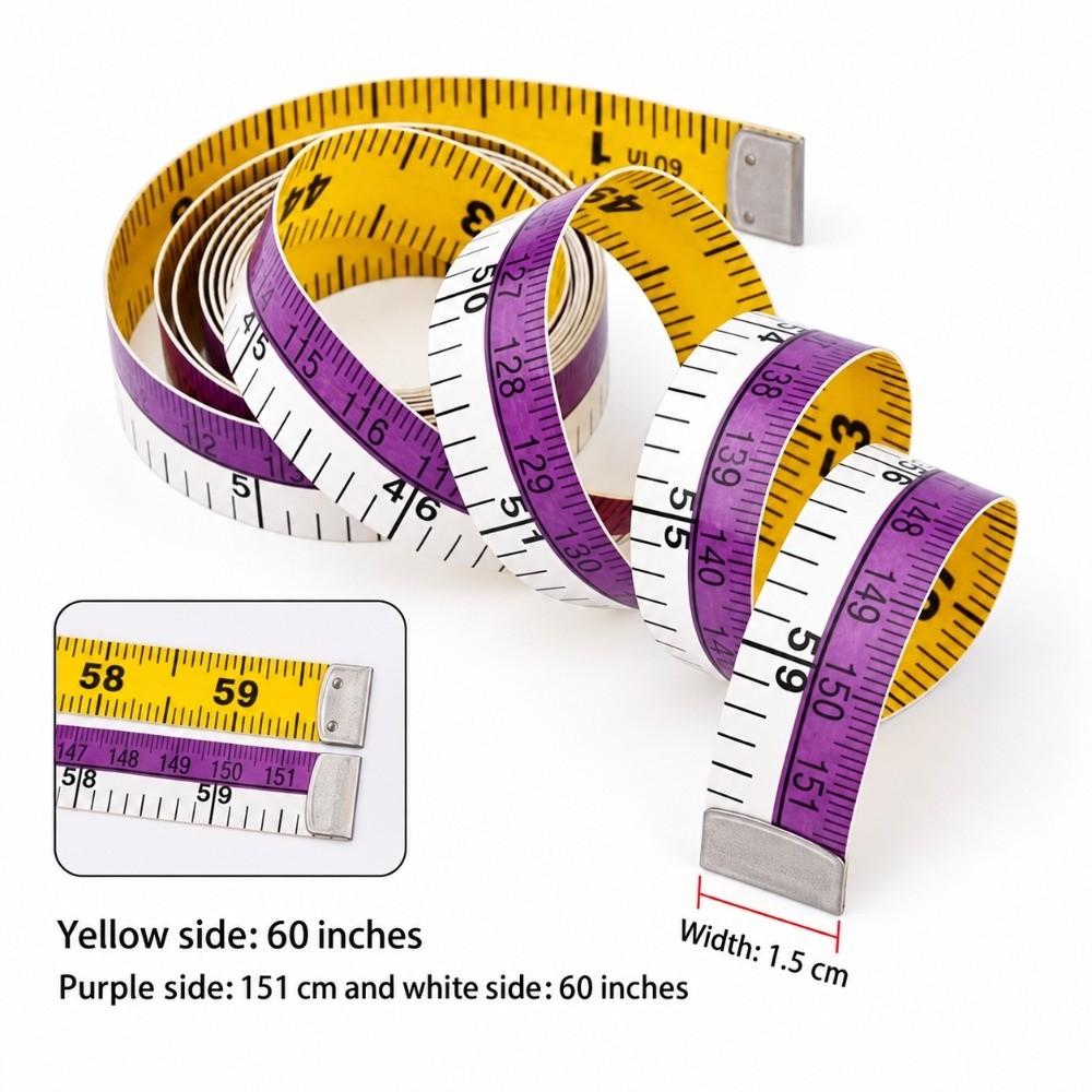 Double-Sided Markings Body Measuring Ruler 150cm Flat Ruler for Sewing and Body Measurements