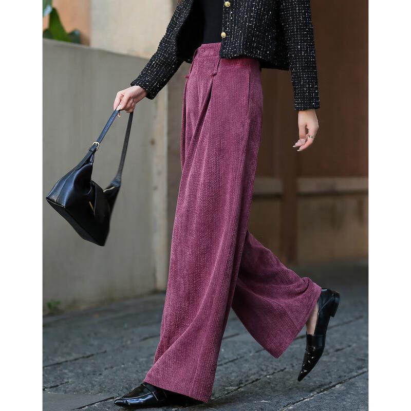 Demana Autumn Warm Chenille Pleated Wide-Leg Casual Pants