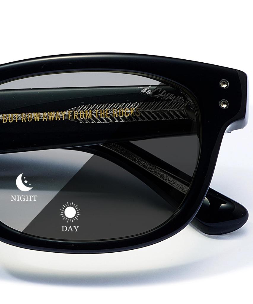 ROB Photochromic Sunglasses for Men Biker Lightly Tinted UV Clear Lens Color Wellington Adjustable Fashion Photochromic FREE SIZE [CRIMIE] - Shades,