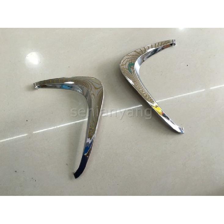 Front Fog Light Eyebrow Cover Trim for 2016-2018 Toyota Prius Chrome ABS Trims