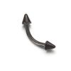 Stainless Steel Double-Headed Curved Banana Bar Eyebrow Piercing with Cone Stud