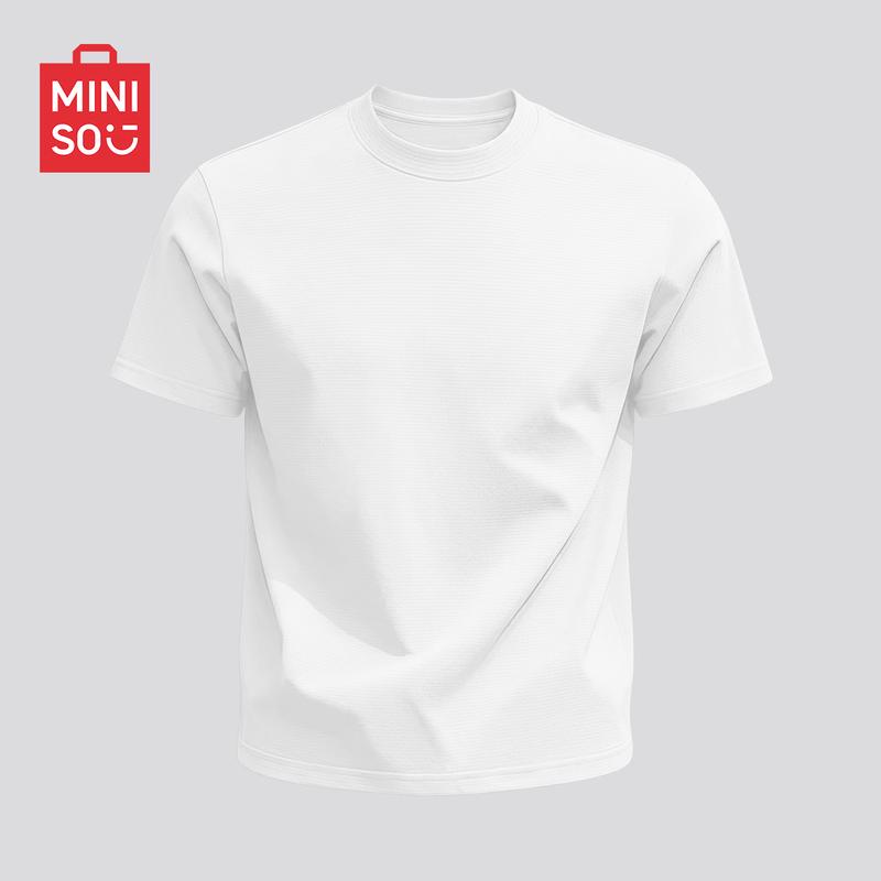 MINISO Men s Short Sleeve Quick-Dry Round Neck T-Shirt XL белый