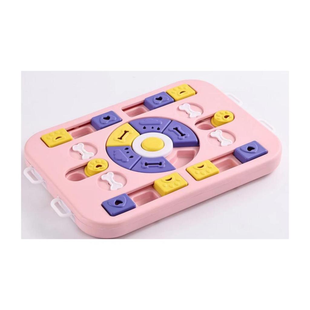 Upgraded Interactive Pet Puzzle Feeder: Square Dog & Cat Toy Bowl