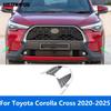 Front Fog Light Lamp Eyelid Eyebrow For Toyota Corolla Cross -2024 2025 Chrome Foglight Molding Trim Sticker Car Accessories