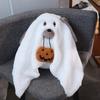 White Ghost Dog Pillow PP Cotton Bat Throw Pillow Fun Halloween Plush Toy  Home