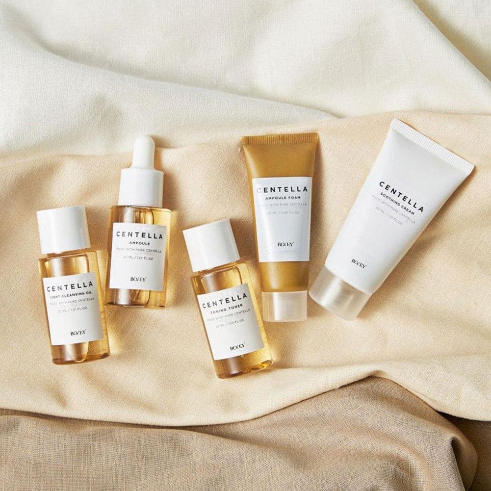 Centella Asiatica Serum Kit Korean Centella Deep Cleansing Foam Toner Moisturizing Shrink Pores Skin Care Producrs